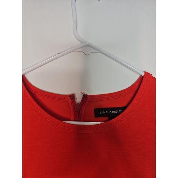 Banana Republic Womens Red Ponter Dress Size 2 Fit Flare - Picture 3 of 7